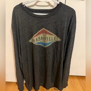 Vintage Style Nashville Music City Long Sleeve Tee – XL